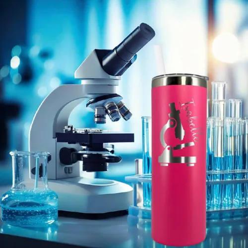Vista 4 de Lab Tech - Vaso delgado personalizado grabado con láser de 20 onzas, regalo, vaso personalizado de tecnología de laboratorio, regalo de técnico
