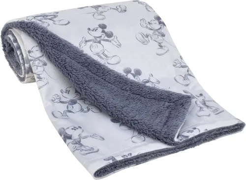 Vista 8 de Disney Classic Pooh Hunny Fun with Piglet and Tigger - Manta para bebé súper suave color blanco y gris pardo