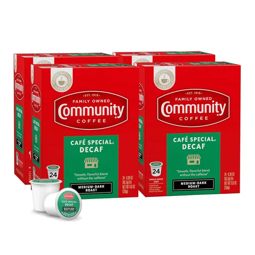 Vista 12 de Community Coffee Cafe Special Descafeinado 12 cápsulas de café, tostado medio oscuro, compatible con cafeteras Keurig 2.0 K-Cup, 12
