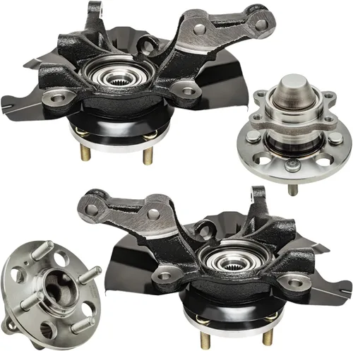 Vista 80 de Detroit Axle - Conjunto de manguetas de dirección delanteras de 2 piezas para Hyundai Accent 06-11, 2 manguetas de dirección y conjunto de buje