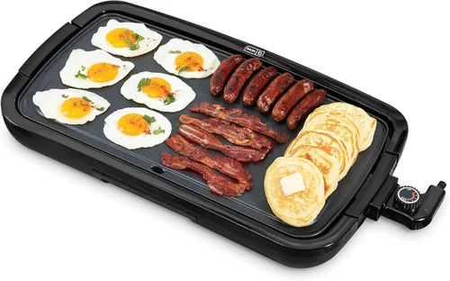 Vista 9 de DASH Plancha Eléctrica Deluxe Everyday con Placa de Cocción Antiadherente Extraíble Apta para Lavavajillas para Panqueques, Hamburguesas, Huevos