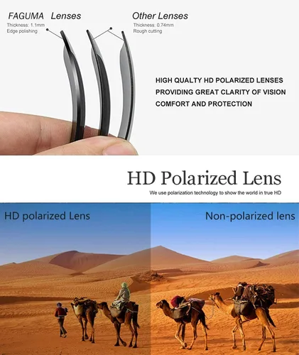 Vista 6 de Gafas de sol deportivas polarizadas para hombres, ciclismo, conducción, pesca, protección UV400