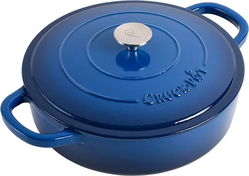 Vista 11 de Crock-Pot Artisan - Estofador de hierro fundido esmaltado con tapa, 5 cuartos de galón, morado lavanda