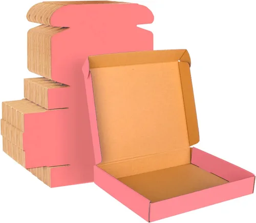 Vista 21 de Cajas de cartón corrugado marrón - 4"x4"x2", paquete de 30 cajas pequeñas de envío para correo y embalaje