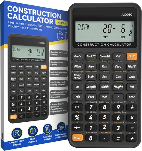 Calculadora de Construcción Industrial y Científica ROATEE: Calculadora de Ingeniería para Contratista, Carpintero, Calculadora de Bolsillo en