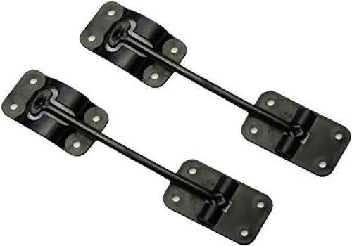 Vista 3 de Pack de 2 soportes de puerta para RV en T, de 8,9 cm, pasadores del soporte, para ventanillas de caravana, remolque o furgón de carga, color negro