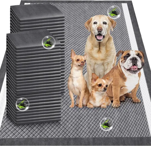 Vista 8 de Gimars - Almohadillas de carbón para orina de perros con control de olores 4XL, extragrandes de 36 x 36 pulgadas, 9 capas extra absorbentes, a