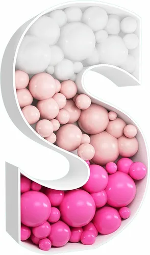 Vista 27 de Kit de letras rellenables de 2 pies con marco de globo de mosaico de letra K para decoración de telón de fondo de boda de fiesta de cumpleaños