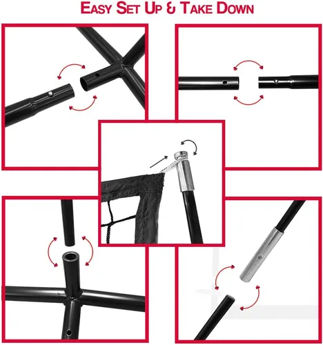 Vista 4 de Hit Run Steal Heavy Duty Softball & Baseball Net with Carrying Bag - Perfect Hitting Net for Your Batting and Pitching Practices