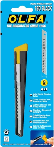 Vista 5 de Olfa 180 Negro Standard Duty Metal Mango Cuchillo/cortador