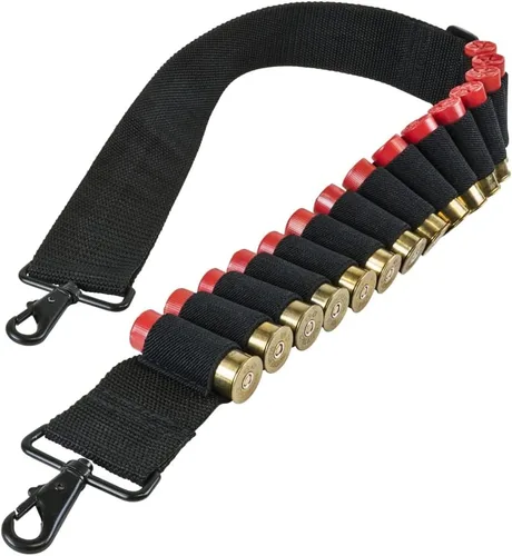 Vista 2 de Trinity Bandolier tradicional de 2 puntos se adapta a HR 1871 Pardner Pump Home Defense Accesorio táctico Caza Bolsa de munición Molle Carry