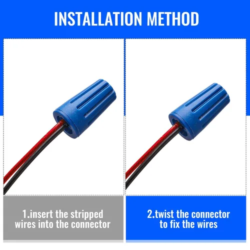 Vista 5 de Conector eléctrico impermeable para exteriores, conector impermeable, conector de empalme de cable para aplicaciones de edificios, conexión