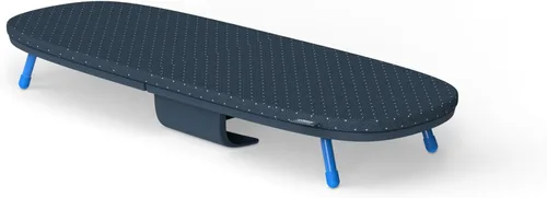 Vista 2 de Joseph Joseph Pocket Plus - Tabla de planchar compacta plegable para ahorrar espacio con soporte para plancha y montaje en pared, Azul/Negro