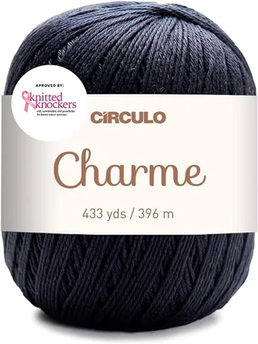 Vista 47 de CIRCULO Charme - Paquete de hilo para tejer y ganchillo, 3 bolas de 100% algodón virgen brasileño mercerizado, peso deportivo suave, color 2012