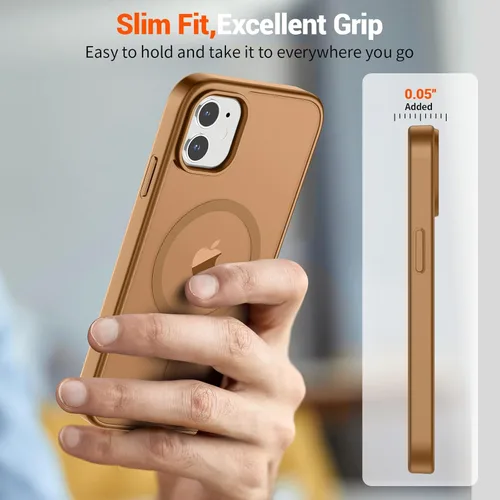 Vista 1115 de SUPFINE - Funda magnética para iPhone 13 Pro Max (compatible con MagSafe), (protección contra caídas de grado militar de 10 pies), delgada, Negro