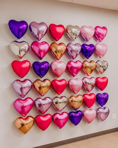 Vista 5 de Paquete de 10 globos en forma de corazón rosa pastel, globos románticos de 18 pulgadas para el día de San Valentín, proponer matrimonio, boda 10