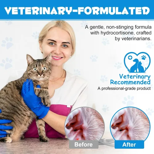 Vista 6 de PetHeal - Gotas para orejas para perros y gatos, 2.0 fl oz, 1% de hidrocortisona y fórmula de micro plata