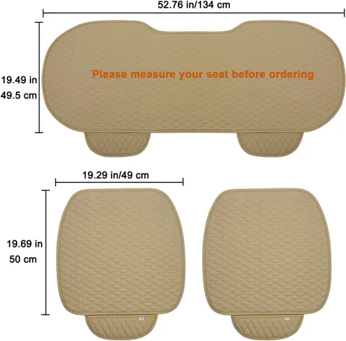Vista 8 de West Llama Fundas Protectoras Inferiores de Cuero PU para Asientos de Automóvil Incluyen 1 Par de Almohadillas Protectoras de Asiento Delantero
