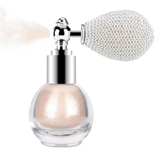 KYDA Spray en polvo iluminador, spray de purpurina de alto brillo, maquillaje en polvo brillante, para cosméticos con purpurina facial y corporal,