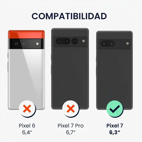 Vista 2 de kwmobile Funda compatible con Google Pixel 7 - Funda de silicona TPU con acabado suave - Piedra antigua