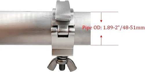 Vista 6 de Abrazadera de liberación rápida de 2 pulgadas, abrazadera de luz de escenario, aleación de aluminio, resistente, 220 libras, ajuste de tubería OD