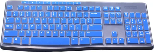Vista 10 de Funda de teclado ultradelgada de silicona para PC de escritorio compatible con teclado inalámbrico Logitech MK295 MK275 MK270, teclado Logitech K200
