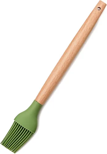 Vista 17 de 1 utensilio de cocina de silicona verde aguacate resistente al calor, mango de madera, espátulas de cocina antiadherentes para pescado, huevos