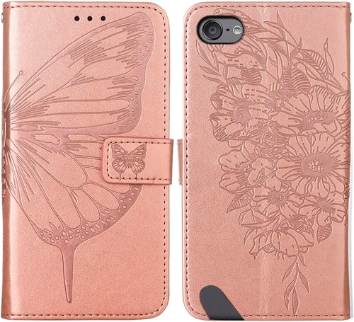 Vista 3 de Funda tipo cartera para iPod Touch 7/iPod Touch 6/iPod Touch 5, con soporte para tarjetas de crédito, para mujeres y hombres, con cierre magnético
