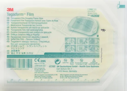 Paquete de 10 apósitos película transparente Tegaderm de 3M. Medidas 4 x 4 3/4 in