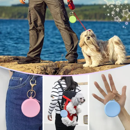 Vista 6 de 4 bolsas de silicona para perros pequeños, bolsa de entrenamiento de mascotas de tamaño bolsillo, diseño de cremallera, sin perfume, reutilizable