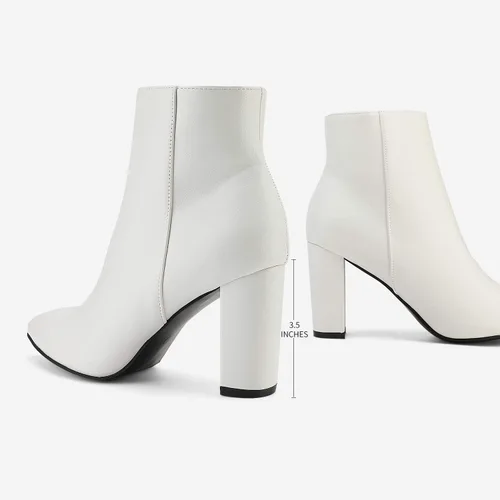Vista 4 de DREAM PAIRS - Botines de mujer de tacón alto y grueso