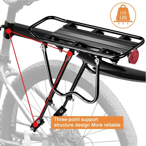 Vista 4 de Portaequipajes trasero para bicicleta para bicicleta de montaña para bicicleta de montaña