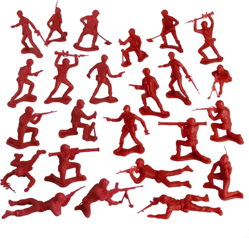 Vista 4 de TimMee Plastic Army Men - Figuras de soldado de juguete de 48 piezas, fabricadas en Estados Unidos