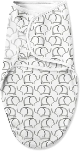 Vista 5 de SwaddleMe Luxe Easy Change Swaddle, Ellie Elephant/Triángulo Gris, S/M (0-3 meses)