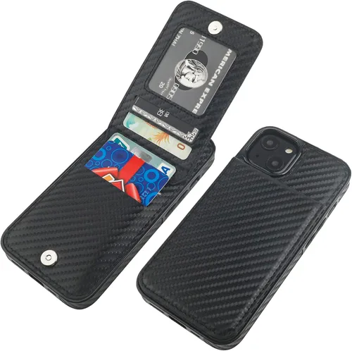 Vista 22 de KIHUWEY Compatible con iPhone 14 Funda Cartera con Soporte para Tarjeta de Crédito, Flip Cuero Premium Cierre Magnético Soporte Funda Protectora