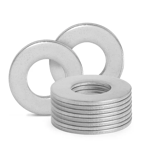 Vista 33 de Arandelas planas de acero inoxidable de 1" - Diámetro exterior de 2", arandelas de acero inoxidable 304 (18-8), arandelas de metal para tornillos