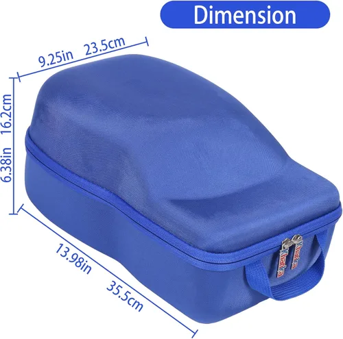 Vista 5 de khanka Estuche de transporte rígido compatible con gorras de béisbol. Este organizador protege hasta 8 sombreros (azul)