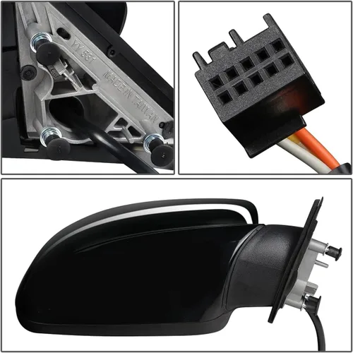 Vista 5 de Auto Dynasty CH1321331 Espejo lateral derecho del pasajero estilo fábrica - Plegado manual Ajuste de potencia - Compatible con Dodge Charger