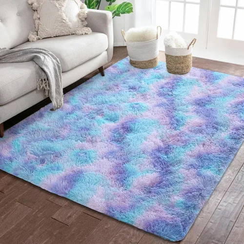 Vista 9 de Alfombra de lujo con estampado de vaca lechera de 3 x 5 pies, lindas alfombras de vaca para sala de estar, dormitorio, alfombra esponjosa de vaca
