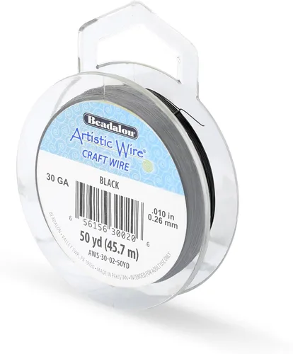 Vista 55 de Artistic Wire, Alambre de cobre de color chapado en plata de calibre 18, resistente al deslustre, amatista, 20 pies