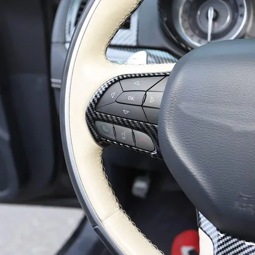 Vista 3 de crosselec Kit de bisel de fibra de carbono para volante de fibra de carbono para Chrysler 300 2015-2021