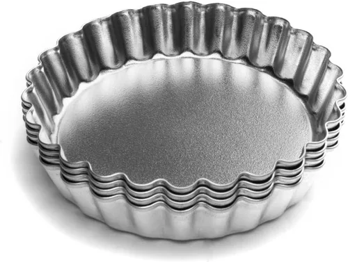 Vista 8 de Fox Run Sartén redonda para tarta/quiche con fondo extraíble, acero estañado, 8 pulgadas