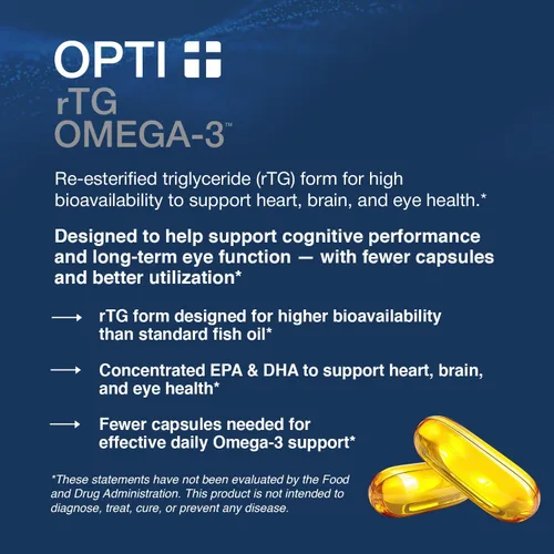 Opti+ Heart & Vascular Health Bundle - rTG Omega-3, Homocysteine B-Vitamins & D3 K2 Supplement Kit | Supports Cardiovascular Wellness & Healthy