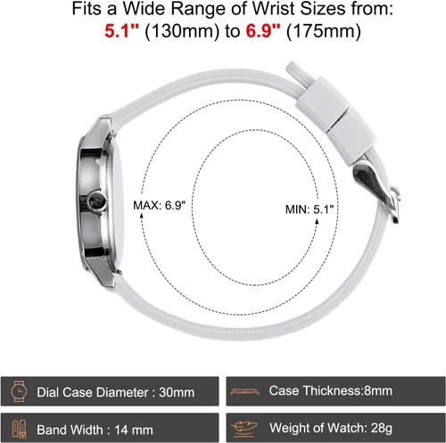 Vista 6 de SUDESMO Enfermera relojes reloj de enfermería reloj analógico fácil de leer reloj impermeable con segunda mano