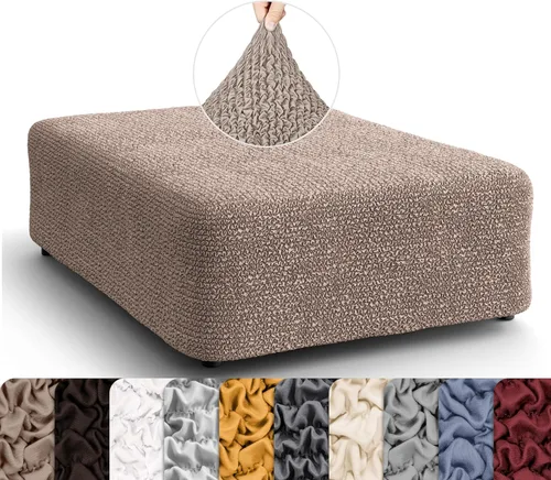 Vista 35 de PAULATO BY GA.I.CO. Funda otomana grande para taburete, funda de tela de poliéster suave, protector elástico de muebles de 1 pieza, colección Mango