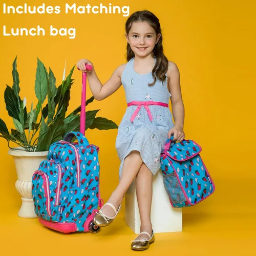 Vista 2 de Mochila con bolsa de almuerzo J mundo Nueva York Lollipop Kids 'Rolling, Frambuesa azul), RBS-16LSP