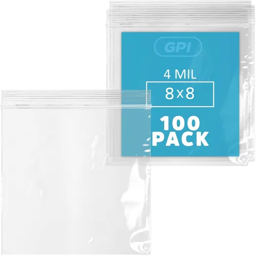 Vista 8 de GPI - 100 bolsas con cremallera de 5 x 7 pulgadas, resistentes de 4 mil de grosor, bolsas de polietileno transparentes con cierre resellable