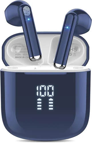 OYIB Auriculares inalámbricos, auriculares Bluetooth 5.3 con 4 micrófonos ENC Clear Call, auriculares Bluetooth con control táctil, sonido estéreo