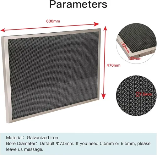 Vista 2 de FONLAND Panel de panal de abeja, mesa de trabajo láser de panal de abeja para máquina grabadora de grabado láser de CO2, disipación rápida