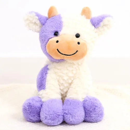 Vista 21 de YUKOUQIAN Juguete de peluche de vaca de vaca de 11.8 pulgadas para niñas y niños (soporte vaca marrón1)